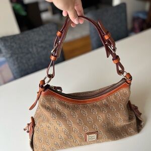 Dooney & Bourke Tan Monogram Shoulder Bag